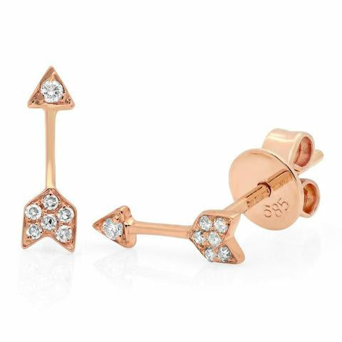 Small Diamond Arrow Earrings