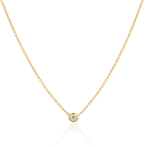 Diamond Bezel Solitaire Necklace
