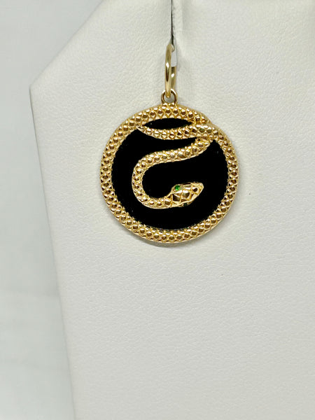 Onyx Snake Pendant
