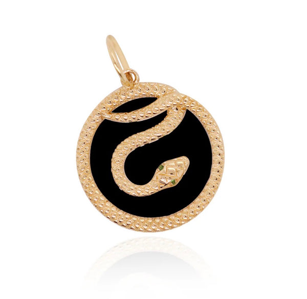 Onyx Snake Pendant