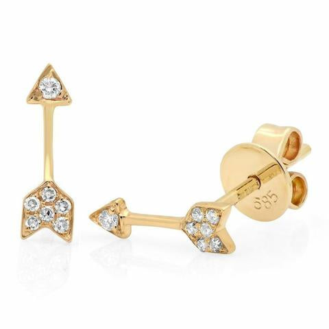 Small Diamond Arrow Earrings