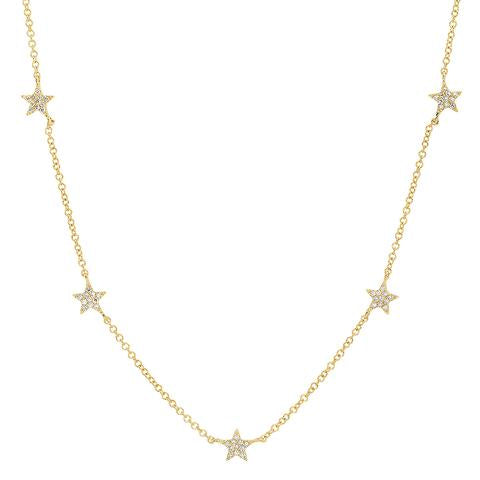 5 Diamond Star Necklace
