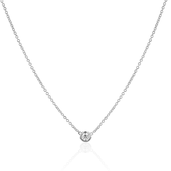 Diamond Bezel Solitaire Necklace